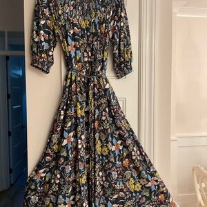 Boden Floral Midi Dress, size 4